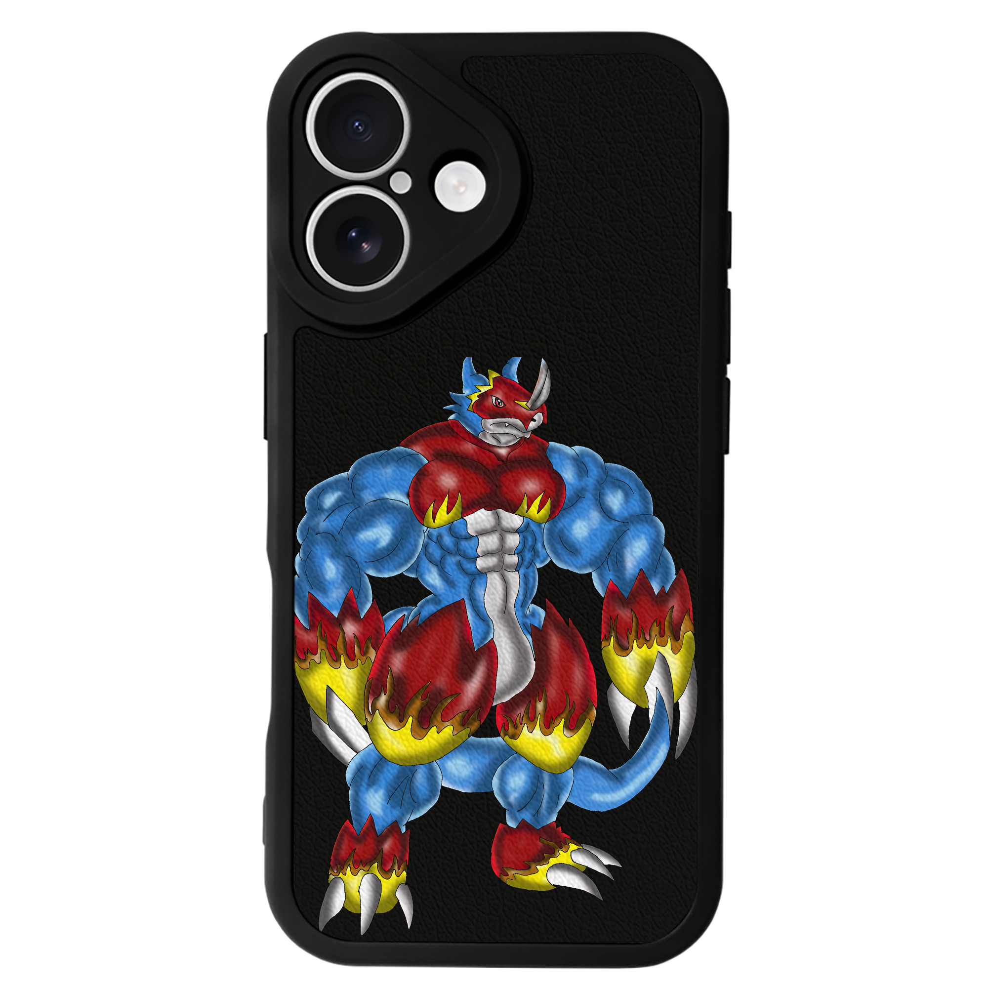 （画像用） Digimon デジタルモンスター/デジモン 【iPhone 16シリーズ対応】シリコンスマホケース（レザー調） 材質：シリコン